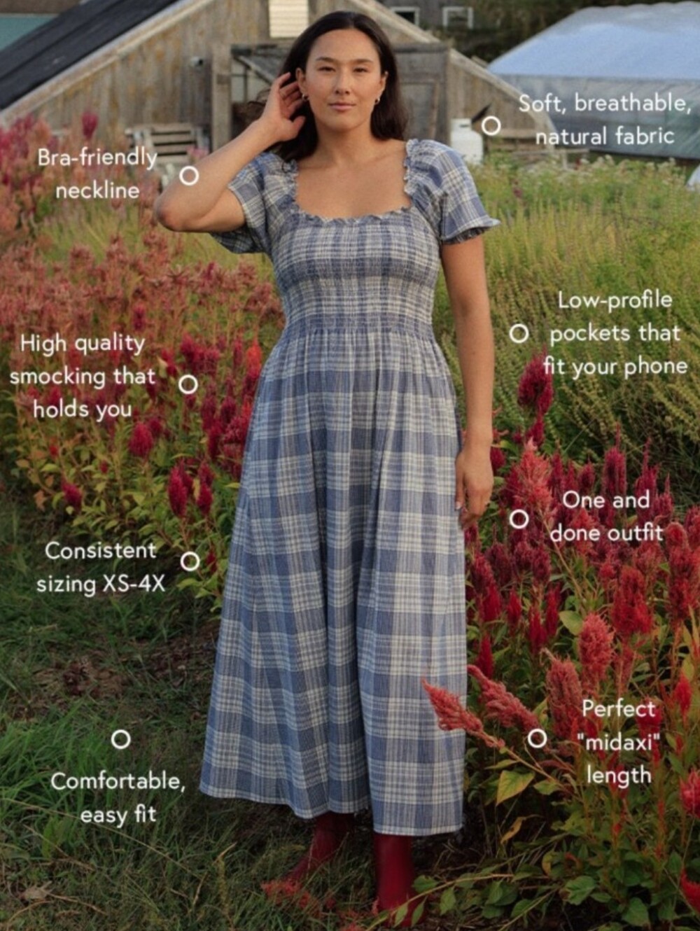 Tradlands 100% Cotton Goldie Smocked Dress